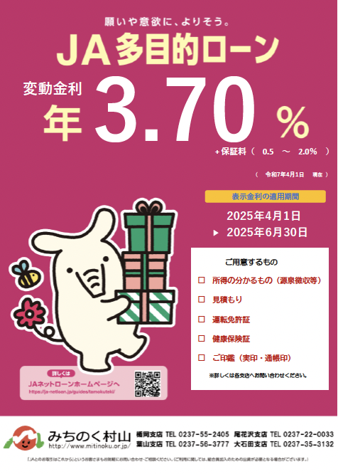 多目的ローン チラシ