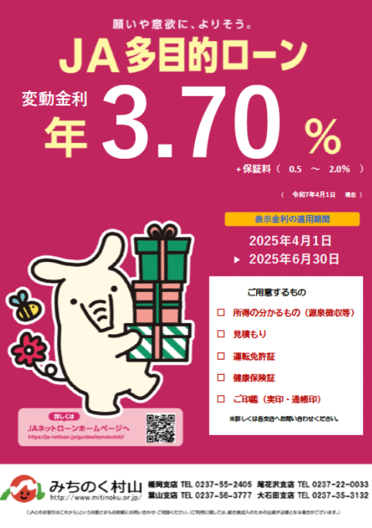 多目的ローン チラシ