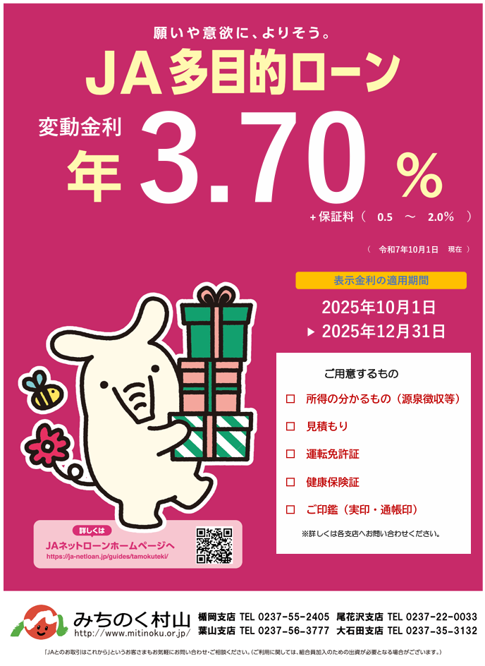 多目的ローン チラシ
