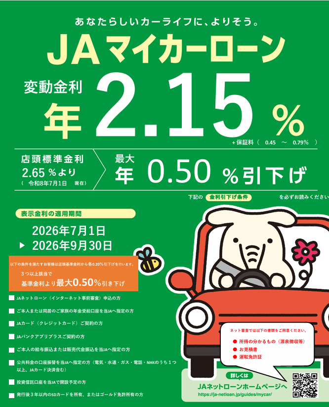 マイカーローン チラシ